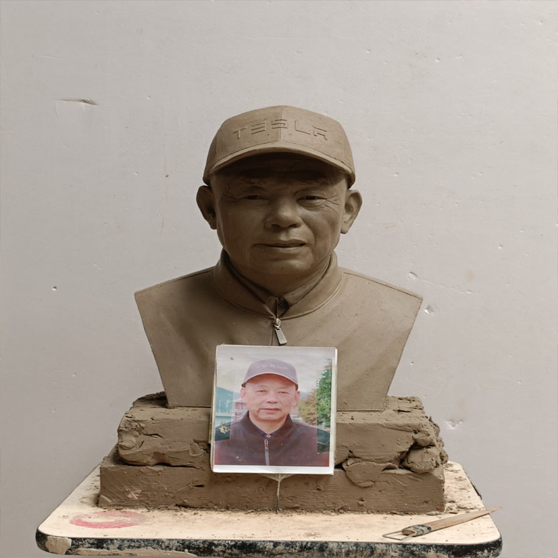 Mukautettu pronssinen muotokuvaveistos