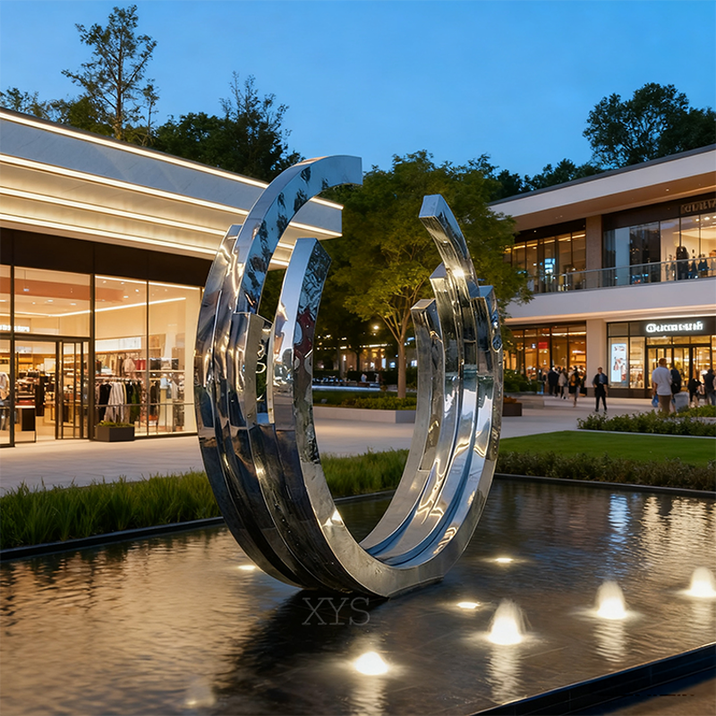 Ring of Reflections Mirror Water Feature Veistos